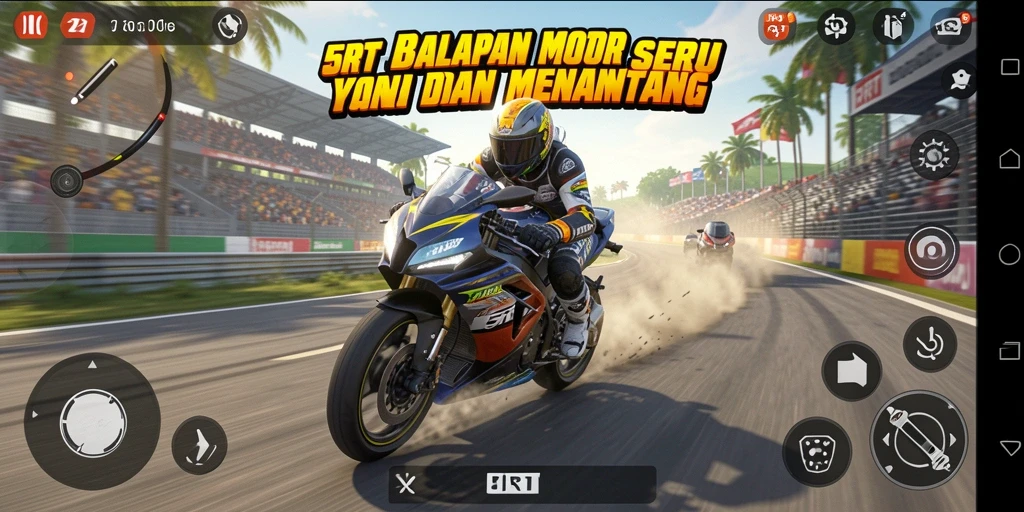 Tampilan gameplay seru dan mendebarkan di 5RT.