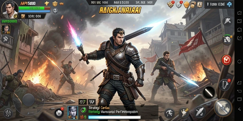 Tampilan aksi seru dalam gameplay API5000 yang penuh strategi.