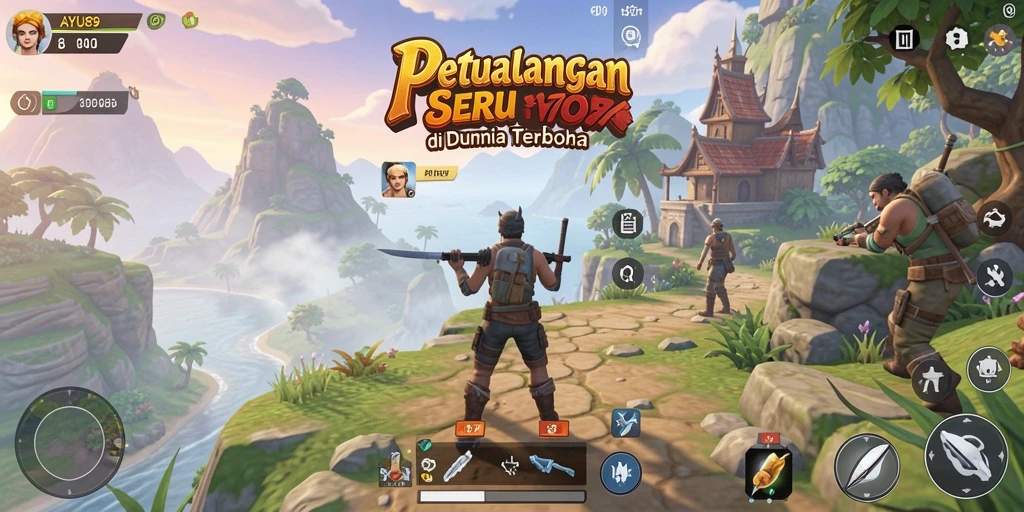 Tampilan gameplay AYU89 yang menarik dalam dunia terbuka.