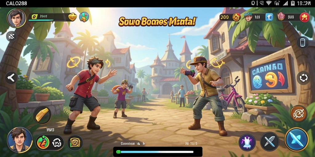 Tampilan menarik dari gameplay <strong>CALO288</strong> yang penuh warna dan lucu.