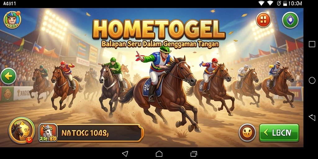 Gameplay seru dan mendebarkan di HOMETOGEL saat balapan.
