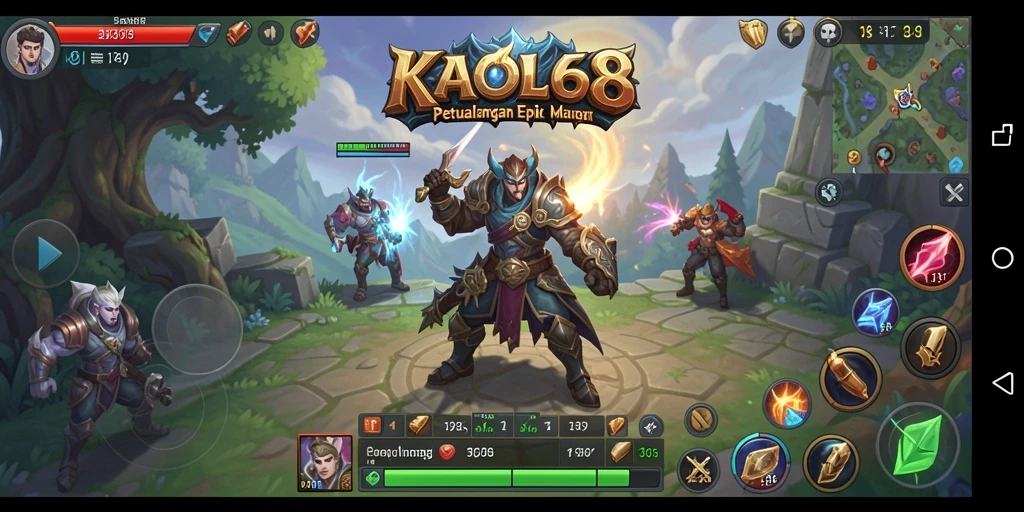 Gameplay KAOL68 dengan grafis menakjubkan dan petualangan seru.