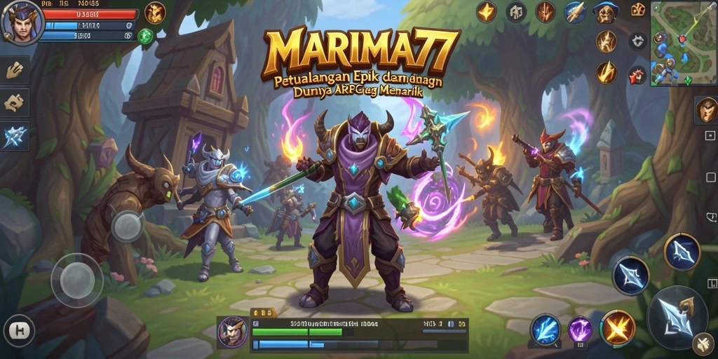 Tampilan menarik dari gameplay ARPG MARIMA77 yang seru.