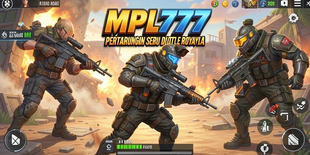 Tampilan menarik dari gameplay MPL777 yang penuh aksi Battle Royale.