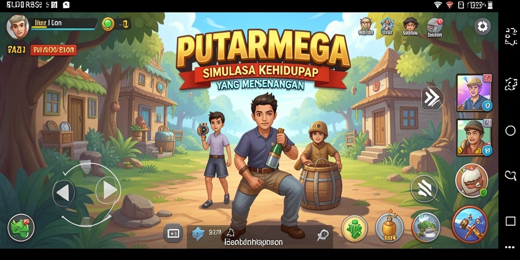 Gameplay menyeronokkan dalam PUTARMEGA dengan banyak pilihan menarik.