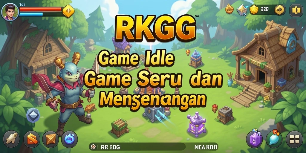 Tampilan gameplay RKGG dengan karakter yang menawan dan pengelolaan sumber daya.