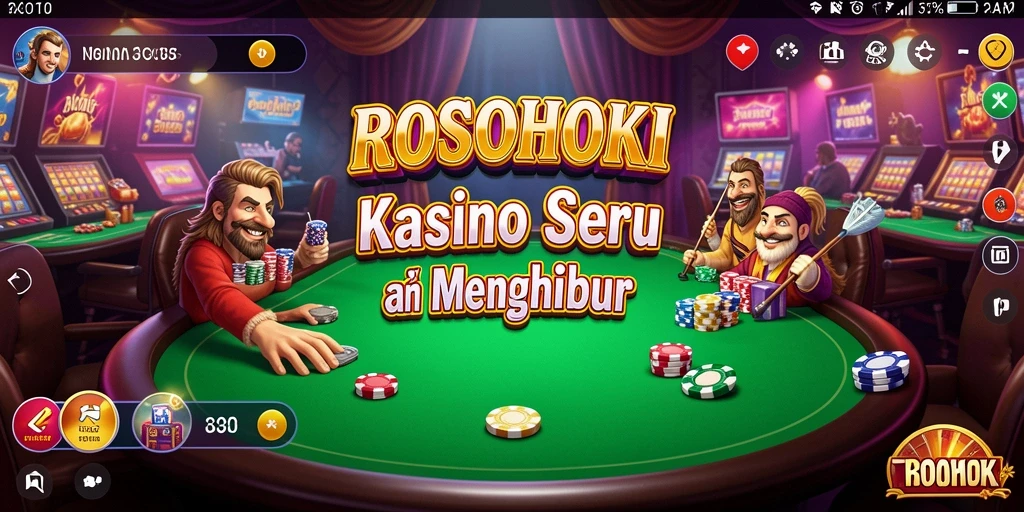 Screenshot menampilkan gameplay menyenangkan dari kasino.