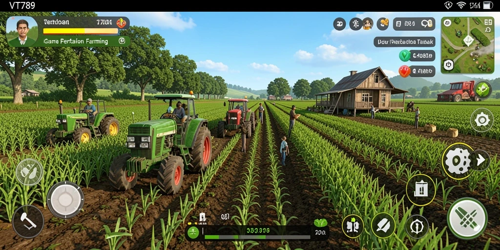 Screenshot gameplay VT789 menampilkan pengalaman bertani yang seru.